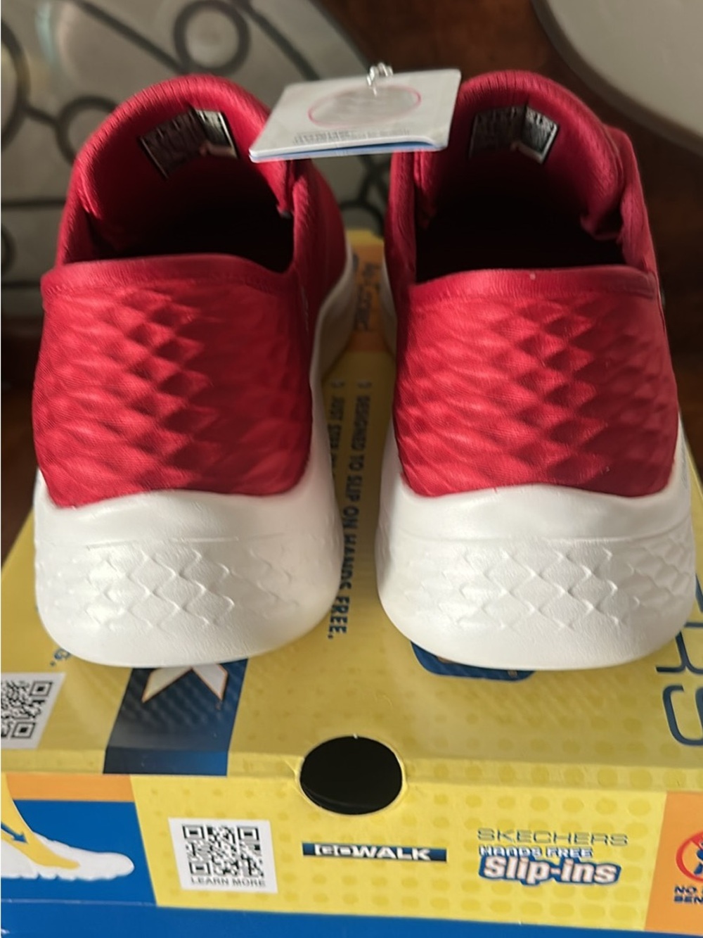 Skechers GOwalk Red Mesh Slip-Ins Sneakers Grand Gentry - Picture 4 of 6